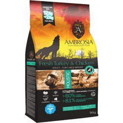 Ambrosia Grain Free Adult Large Fresh Turkey & Chicken 12kg