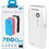 Newtop PB21 Power Bank 7800mAh με 2 Θύρες USB-A White