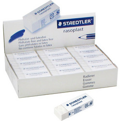 STAEDTLER ΓΟΜΑ 33x16x13mm RASOPLAST ΛΕΥΚΗ 40 ΤΕΜΑΧΙΑ (Το προιόν πωλείται σε μεμονωμένα τεμάχια του ενός)