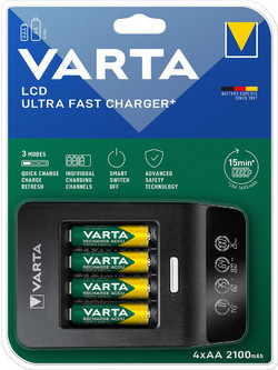 Varta LCD Ultra Fast Charger + 2xAA 2100mAh