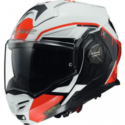 LS2 FF901 Advant X Metrik White / Red Κράνος Μηχανής Crossover / Modular 1600gr