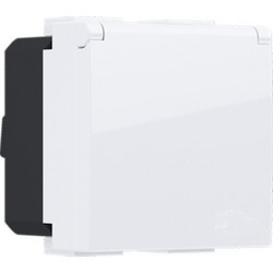 Acaelec Modys Πρίζα Σούκο με Kαπάκι 2P+E 16A 250VAC IP20 Λευκό (10101312461)