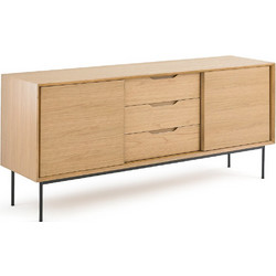 Μπουφές με καπλαμά ξύλου δρυ Μ45xΠ175xΥ76cm