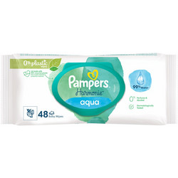 Pampers Harmonie Aqua Μωρομάντηλα με Νερό Χωρίς Οινόπνευμα & Άρωμα 48τμχ