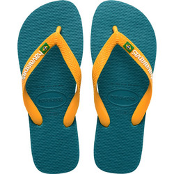 Havaianas Brasil Logo Παιδικές Σαγιονάρες για Αγόρι Πετρόλ 4110850-1-1832
