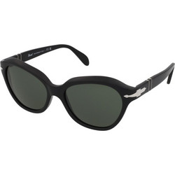 Persol PO0582S 95/31 Γυναικεία Γυαλιά Ηλίου Πεταλούδα Κοκάλινα Μαύρα με Πράσινο Polarized Φακό