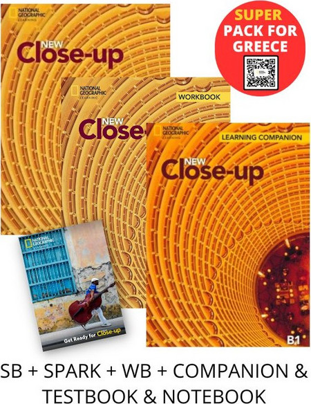 NEW CLOSE-UP B1 SUPER PACK FOR GREECE (SB + SPARK + WB + COMPANION & TESTBOOK & NOTEBOOK)