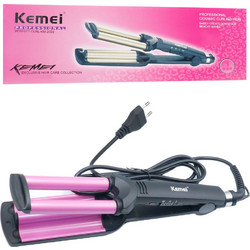 Kemei KM-2022 Ψαλίδι για Κυματιστά Μαλλιά Pink