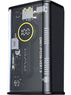 Awei P165K Power Bank 10000mAh 22.5W με Θύρα USB-A & Θύρα USB-C Black