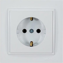 Πρίζα Σούκο χωνευτή 16A 250V Λευκό 152-10130 MONO ELECTRIC Despina by Eurolamp