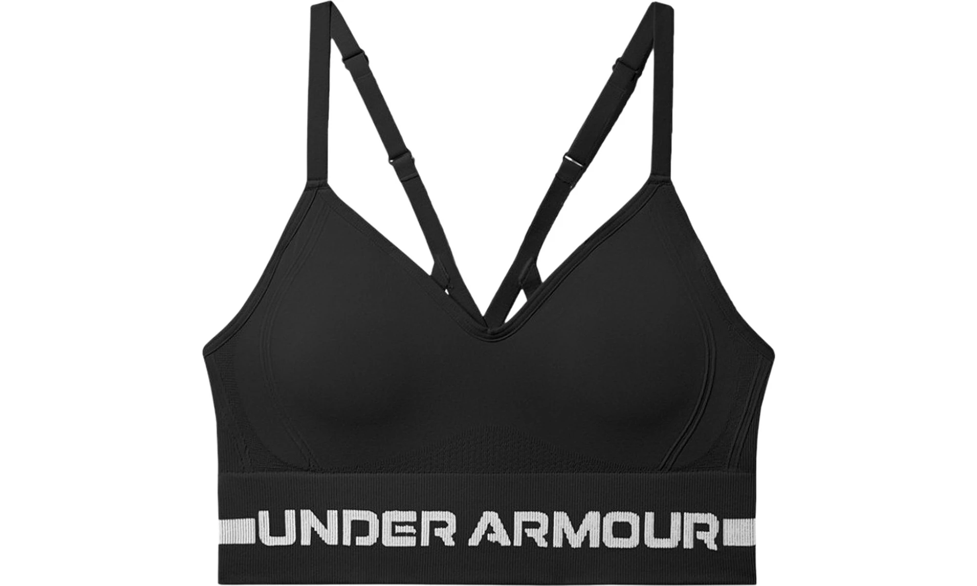 Under Armour Seamless Low Long Bra (Black)-1357719-001