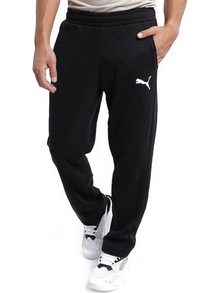 Puma Essentials Ανδρικό Παντελόνι Φόρμας Fleece Μαύρο 586718-51