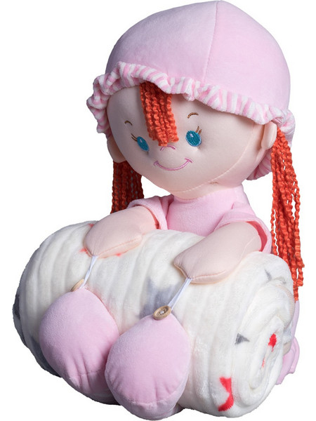 Silk Fashion Baby Girl Κουβέρτα Αγκαλιάς Fleece με Λούτρινο 80x120 Ροζ