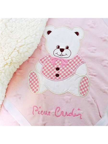 Pierre Cardin Teddy Κουβέρτα Αγκαλιάς Fleece 80x110 Ροζ
