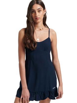 Superdry Vintage Cami Mini Καλοκαιρινό Καθημερινό Φόρεμα Navy Μπλε W8011313A-98T