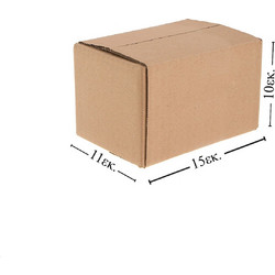 Χαρτοκιβώτια καφέ (κραφτ) 3φ 20 τεμ. 15 x 11 x 10 εκ