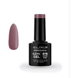 Elixir Semigel 878 Super Pink Ημιμόνιμο Βερνίκι Νυχιών 8ml