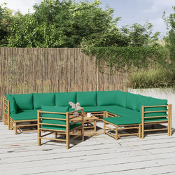 vidaXL Σετ Σαλόνι Κήπου Bamboo 12τμχ Μπεζ 3155162