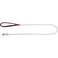 Trixie Chain Lead with Neoprene Hand Loop Λουρί/Οδηγός Σκύλου Αλυσίδα με Επένδυση Red