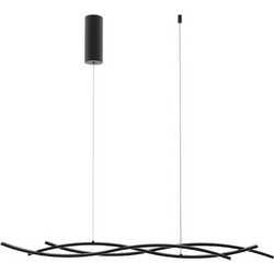 LUCE Kinetic Κρεμαστό Φωτιστικό Οροφής Μονόφωτο LED με Ρυθμιζόμενο Λευκό Φως Μαύρο 8031414884971