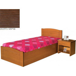 Νο 18 Κρεβάτι MDF Οξυά (Για Στρώμα 150x200) Με Επιλογές Χρωμάτων - Σκούρο Καρυδί