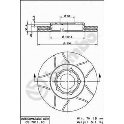 Brembo Σετ ΔισκόπλακεςΚωδικός: 09.7011.75