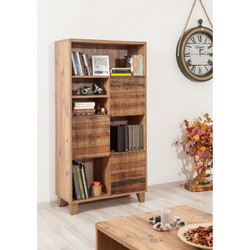 Βιβλιοθήκη Mare Atlantic Pine χρώμα μελαμίνη 80x36xH155cm c457556