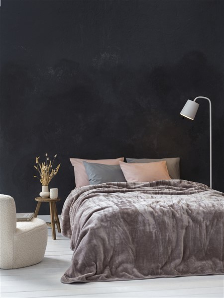 Nima Home - Κουβέρτα Βελουτέ Γίγας 240x260 Coperta - Cigar Beige