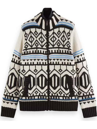 Scotch & Soda Ανδρικό Μπουφάν Μπεζ Πολύχρωμο 174607-6780