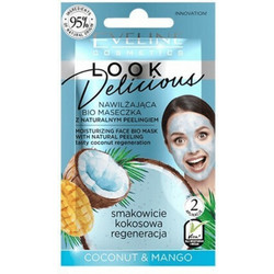 Eveline Look Delicious Coconut & Mango Κρεμώδης Μάσκα Προσώπου για Ενυδάτωση 10ml