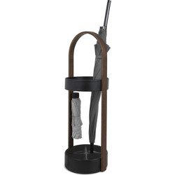 Umbra Ομπρελοθήκη Μεταλλική Μαύρη/Καρυδί Bellwood 22,2x24,1x67,9