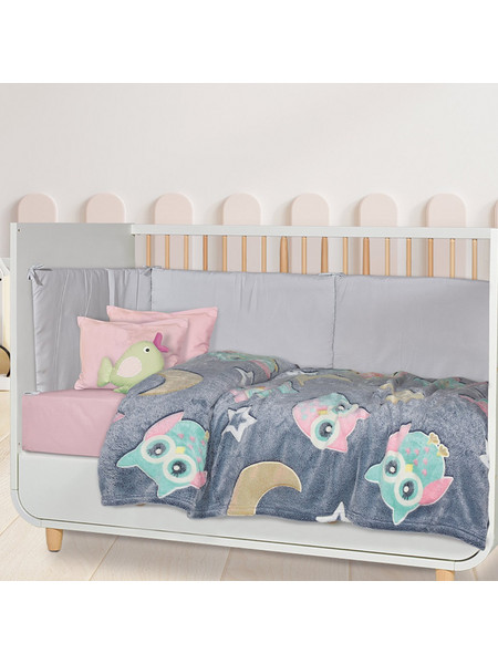 Das Home Relax 4864 Κουβέρτα Αγκαλιάς Fleece 80x110 Γκρι