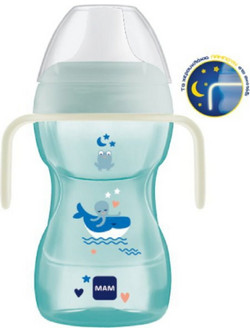 Mam Fun To Drink Cup Night Whale Blue 270ml