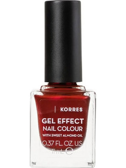 Korres 58 Sweet Almond Oil Velour Red Βερνίκι Νυχιών Μακράς Διαρκείας 11ml