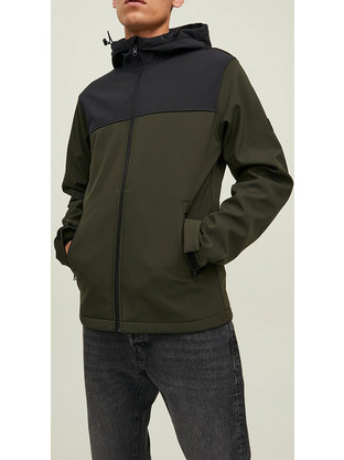 Jack & Jones Marvin Ανδρικό Μπουφάν Χειμωνιάτικο Softshell Αντιανεμικό Χακί 12212363-Rosin