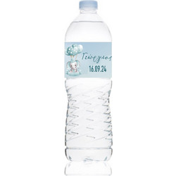 Ετικέτα Νερού Βάπτισης για μπουκάλι 0,5L Αυτοκόλλητη 20 x 4 εκατοστά με Ελεφαντάκι