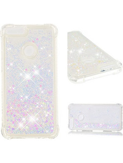 Θήκη Huawei Y6 2018 Forcell Liquid Glitter Sand & Stars TPU -White
