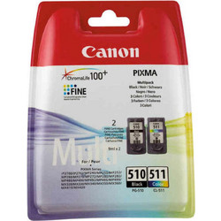 Canon PG-510 Black & CL-511 C/M/Y Πακέτο 2 Μελανιών Εκτυπωτή Inkjet 2970B010