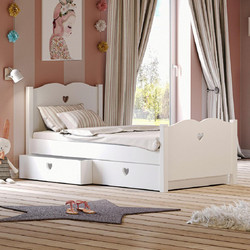Casakids Feel Παιδικό Κρεβάτι Μονό για Στρώμα 100x200cm με Αποθηκευτικό Χώρο