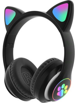 Cat STN-28 Ενσύρματα & Ασύρματα Bluetooth Ακουστικά On Ear Μαύρα