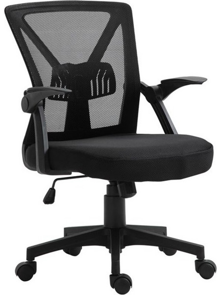 Woodwell BF2130 Καρέκλα Γραφείου με Στήριξη Μέσης Ανάκλιση Ρυθμιζόμενα Μπράτσα Μαύρη ΕΟ208,1