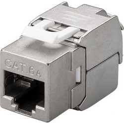 GOOBAY Keystone module RJ45 CAT 6A 90864 STP 500 MHz slim-line ασημί χρώμα - 90864
