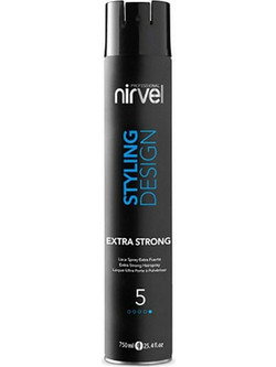 Nirvel Styling Design 5 Extra Strong Hold Λακ Μαλλιών Πολύ Δυνατό Κράτημα 400ml