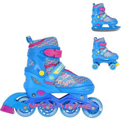 Nils Extreme Inline Αυξομειούμενα Rollers Παιδικά Γαλάζια NF4413