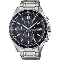 Casio Edifice Ανδρικό Ρολόι Χρονογράφος Solar με Ασημί Μεταλλικό Μπρασελέ EFS-S510D-1AVUEF
