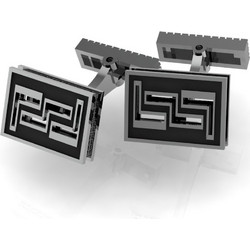Μανικετόκουμπα ΜΑΙΑΝΔΡΟΣ 925 ασημένια με Σμάλτο (επιλογές) ΞΕ004Α