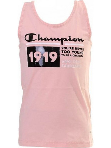 Champion Παιδικό T-Shirt Αμάνικο Ροζ 403598-PS019
