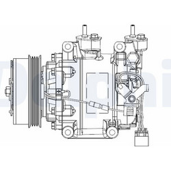Delphi Συμπιεστής, συστ. Κλιματισμού - CS20515
