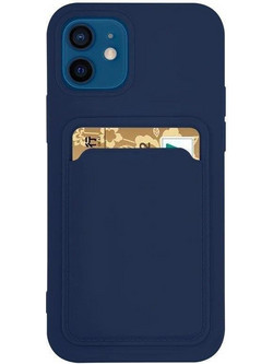 Card Case Silicone Cover Wallet with Card Slot Documents for Xiaomi Redmi Note 11 Pro+ 5G / 11 Pro (China) Navy Blue