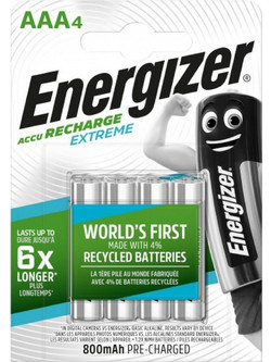 Energizer Accu Recharge Extreme AAA 800mAh 4τμχ